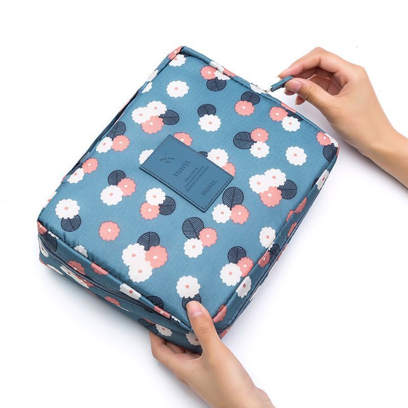 Cosmetic Bag Waterproof Zipper Makeup Purse Multifunction Organizer Traveling