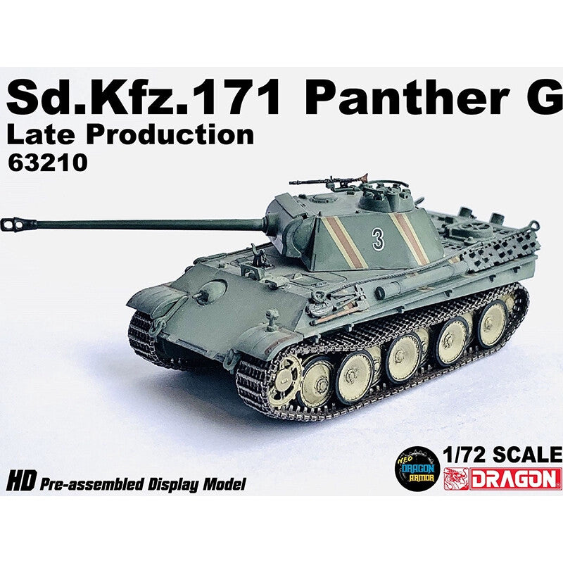 1/72 Scale Dragon Sd.Kfz.171 Panther G Type Tank Late Type 63210 Finished Model