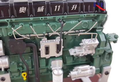 1:12 FAW Jiefang Xichai CA6DM Engine, Aowei 11L Machine Equipment Diecast Model