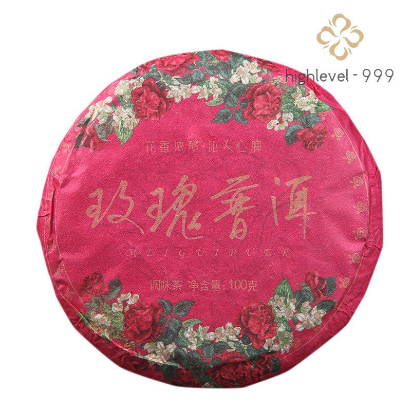 100g Pu'er Tea Ripe Tea Rose Ripe Tea Cake Small Tea Cake