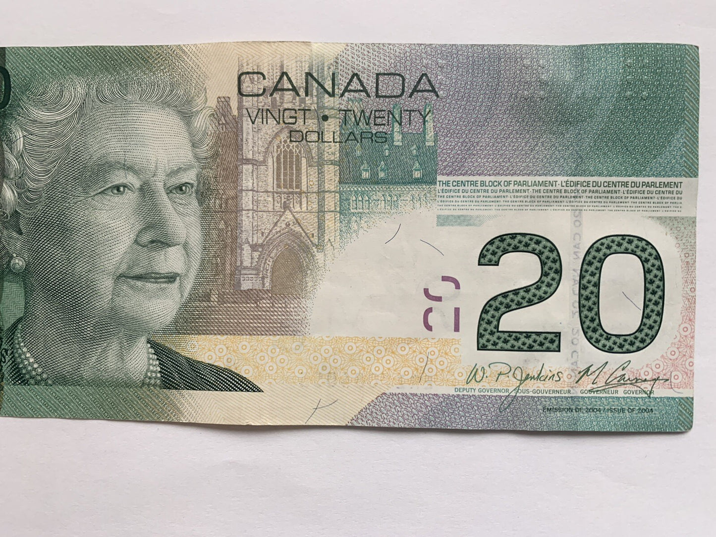 Canada 20 Dollars Banknote Queen Elizabeth II Parliament of Ottawa Haida Art
