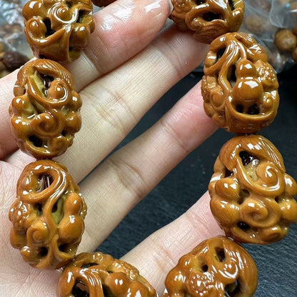 Olive Nut Hollow Gourd Bracelet Lucky Hediao Bead Bracelet