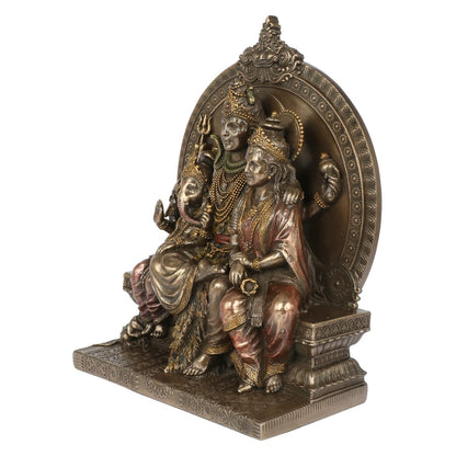 Hindu God Lord Resin Shiv Parivar Shiva Parvati Family Idol Statute Figurine