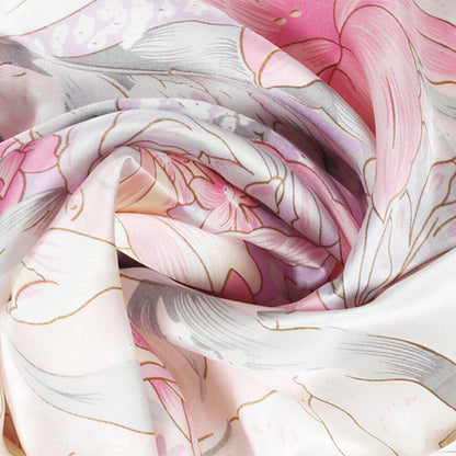 Mulberry Silk Pillowcase 25 Momme Floral Design Luxury Sleep Comfortable Smooth