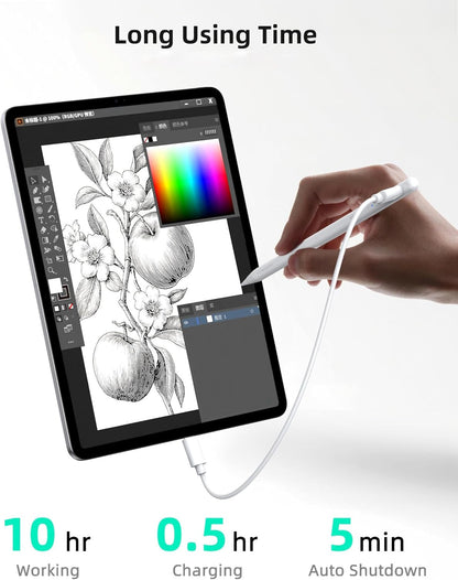 For Ipad Pencil, Anti-Lost Stylus Pen for Ipad Pro/Ipad Air/Ipad/Ipad Mini 2018-