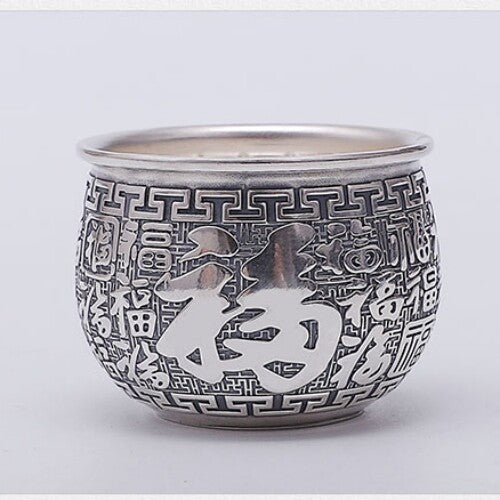 999 Sterling Silver Tea Cup With Handle Certificate Paper Health Care Handmade