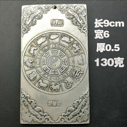 China Tibet Silver Yaopai Amulet Pendant