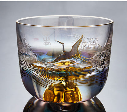 Creative Tea Cup Glass Master Cup Thicker Multi-color Personal Kungfu Tea Cup