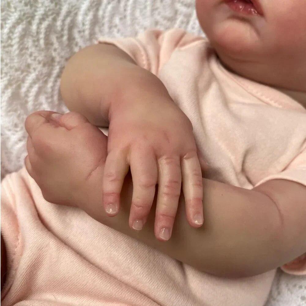 18In Realistic Reborn Baby Dolls Full Body Vinyl Silicone Girl Doll Newborn Doll
