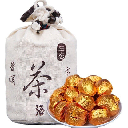 500g Cloth Bag Puerh Tea Glutinous Aroma Ripe Tea Pu'er Small Tuocha
