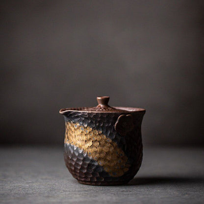 Portable Ceramic Gaiwan Pigmented Pottery Teapot New Travel Tea Set High Quality
