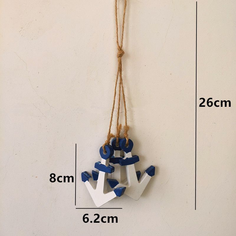 Hanging Decor Wooden Mediterranean Starfish Scallop Fish Pendants Home Ornaments