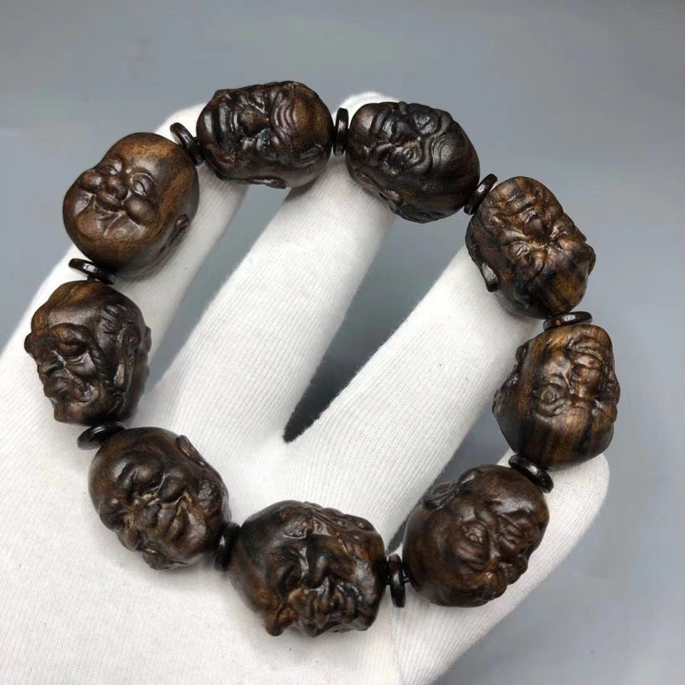 Eighteen Arhats Buddha Beads For Men Women Rosary Beads Natural Wood Bracelet