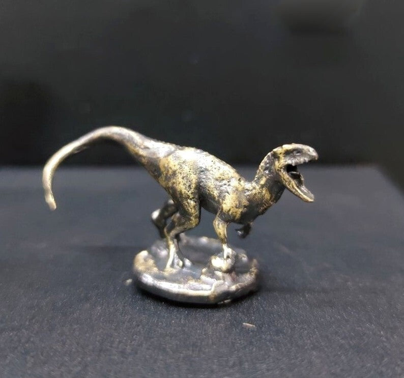 Black Brass Dinosaur Statue Animal Beast Figurine Tyrannosaurus