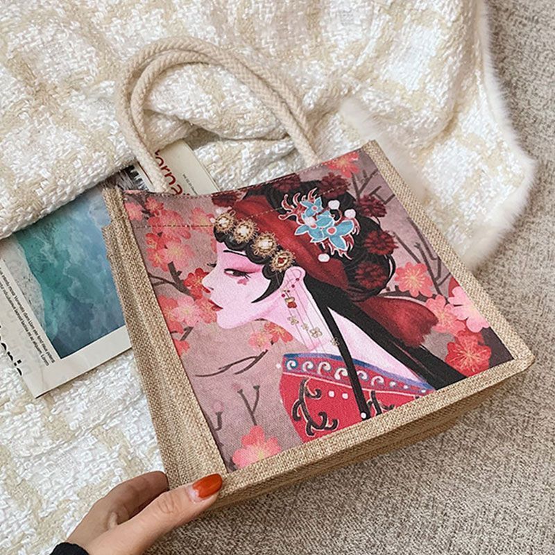Women Canvas Shoulder Bag Small Cotton Handbag Crossbody Vintage Messenger Bags
