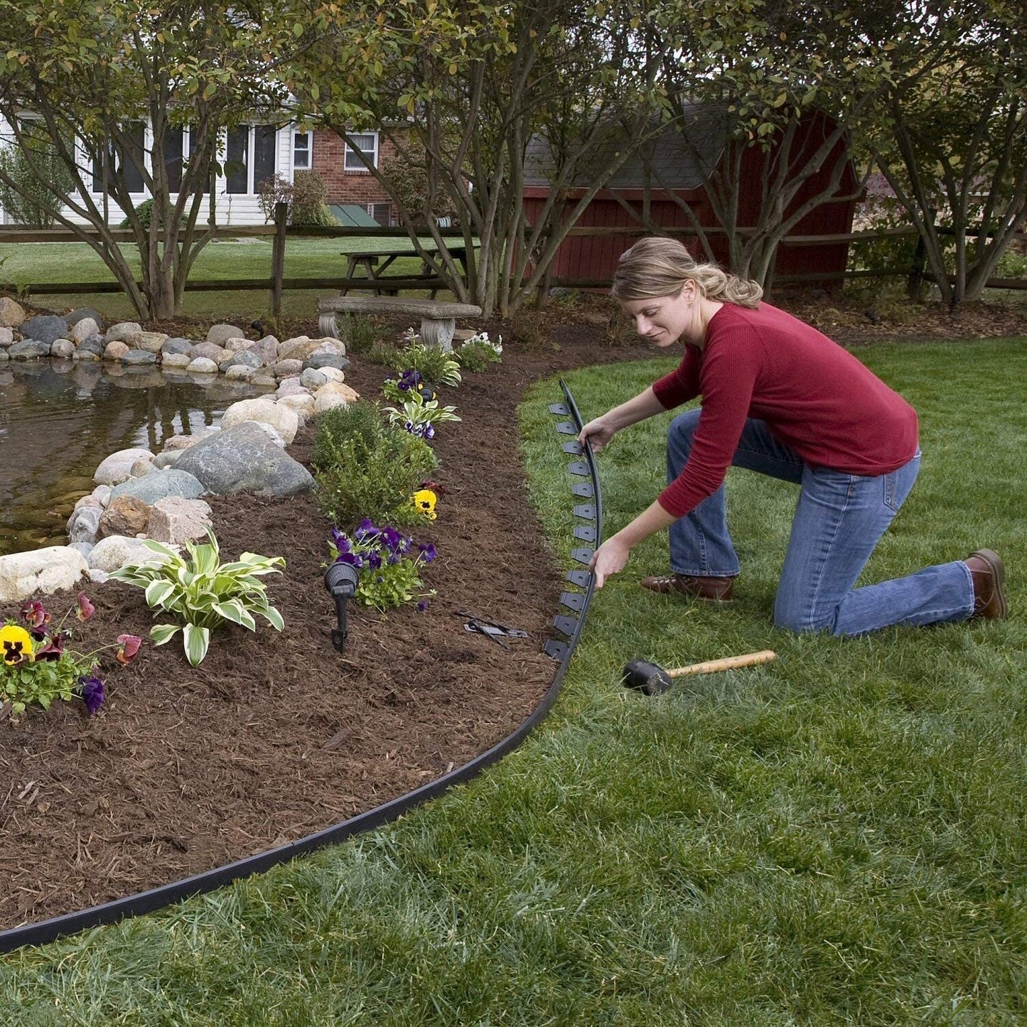 10M Garden Lawn Edging Border - Flexible Fence Plant Grass Barrier for Landscape