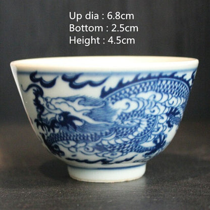 5cm Antique Ceramic Lion Tea Cup Qingming Retro Pinming Tea Master Cup Chinese