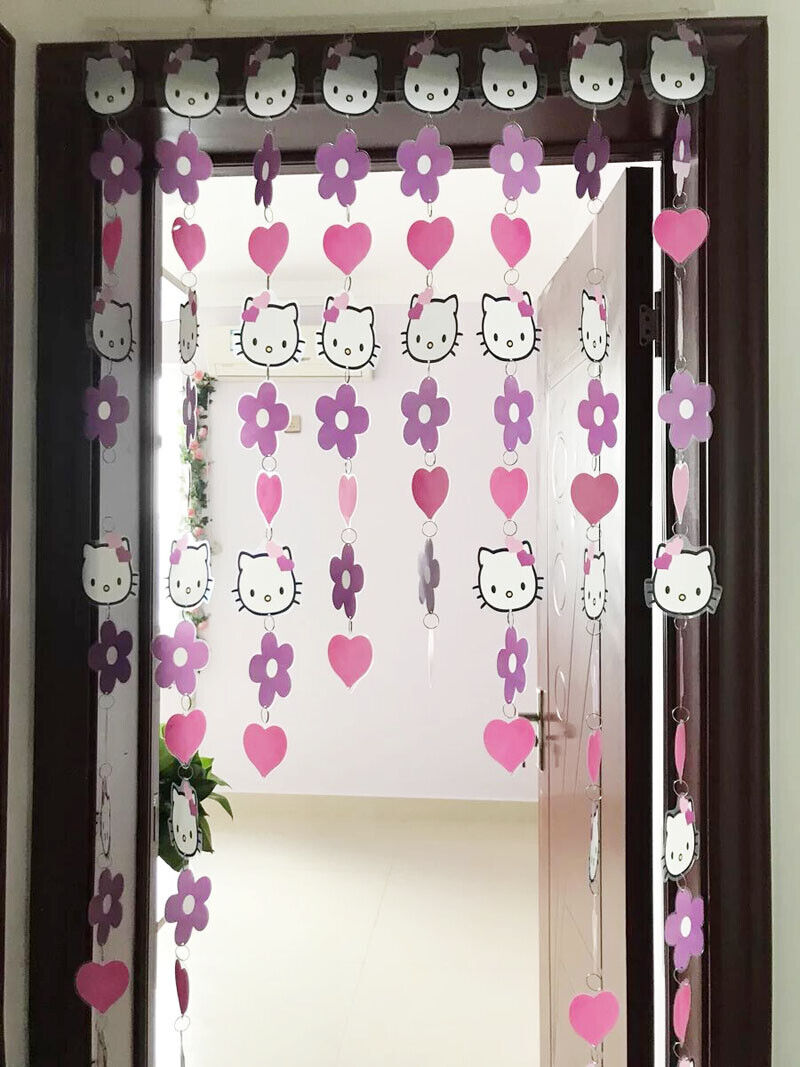 Hello kitty doorway curtains/waterfall curtains/y2k curtains/kawaii curtains