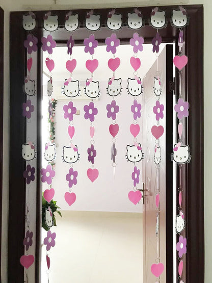 Hello kitty doorway curtains/waterfall curtains/y2k curtains/kawaii curtains