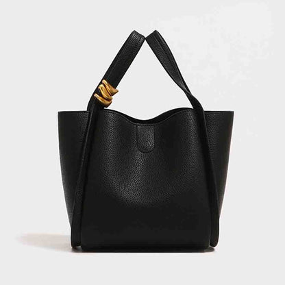 Genuine Leather Bucket Bag Unique Handbag Soft Cowhide Shoulder Bags 19*13*18 CM
