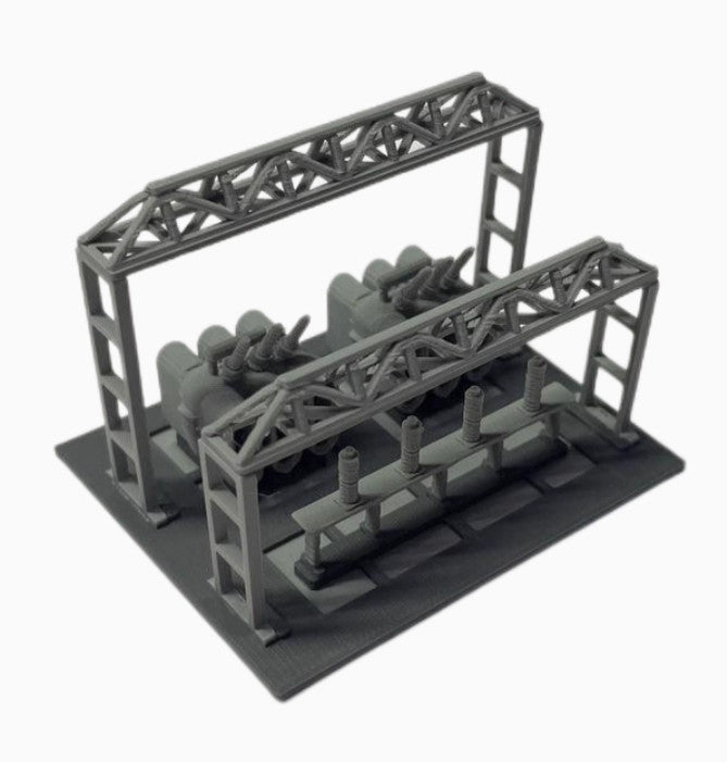 1/160 Train Model of Power Substation Industrial Building Scene Assemble Model