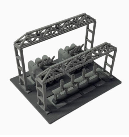 1/160 Train Model of Power Substation Industrial Building Scene Assemble Model