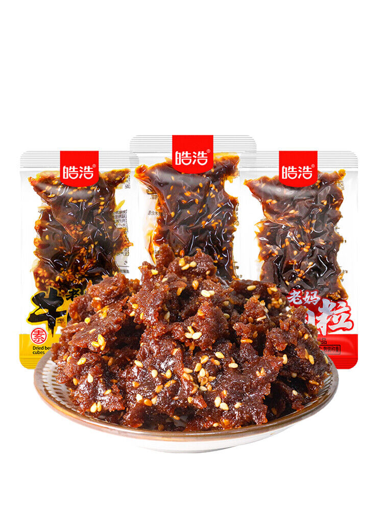 皓浩老妈素牛肉粒麻辣素食零食 Hao Hao Mother Vegetarian Beef Grain Spicy Vegetarian Snack