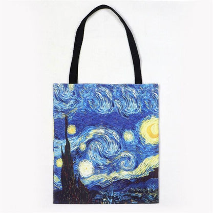Harajuku Van Gogh Canvas Shoulder Bag Eco Shopping Bag Shopper Bag Tote Bag