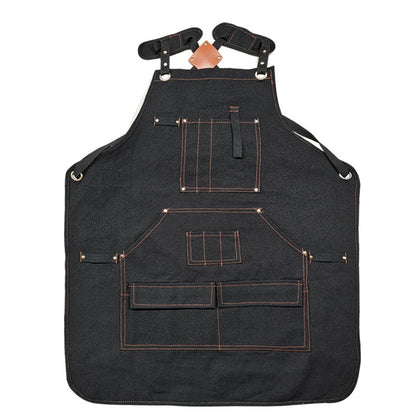 Multi-Pocket Canvas Apron Fits Woodworker Aprons, Mechanic & DIY Enthusiast