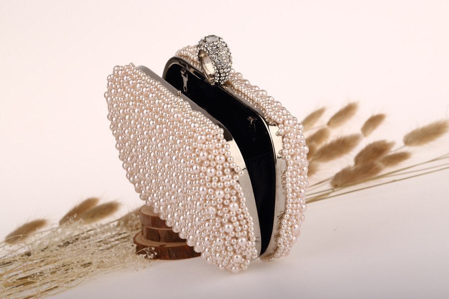 Real None Women Handbags Bolsa All Pure Pearl Lady's Wedding Evening Handbags