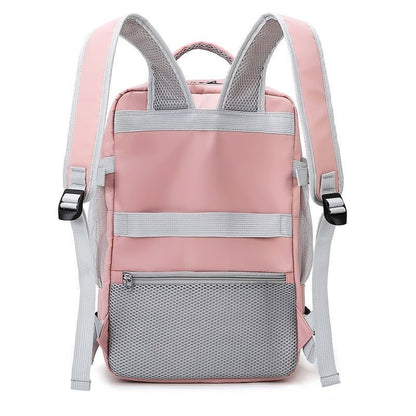Pink Travel Backpack Water Repellent Anti-Theft Stylish Bags Luggage 28*16*43 CM