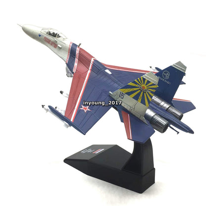 1/100 1987 Sukhoi SU-27 Flanker Plane Model Diecast Military Airplane Model