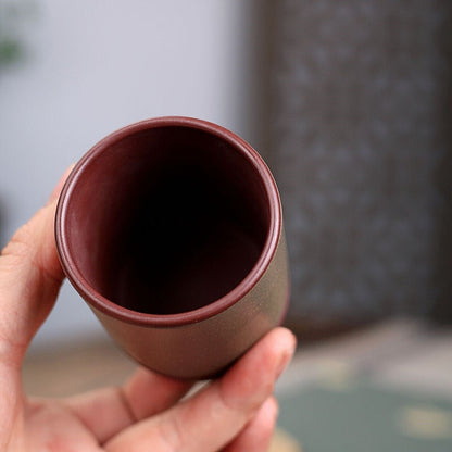 Handmade Tea Cup 130ml Marked Master Cup Real Yixing Zisha Purple Clay Panda New