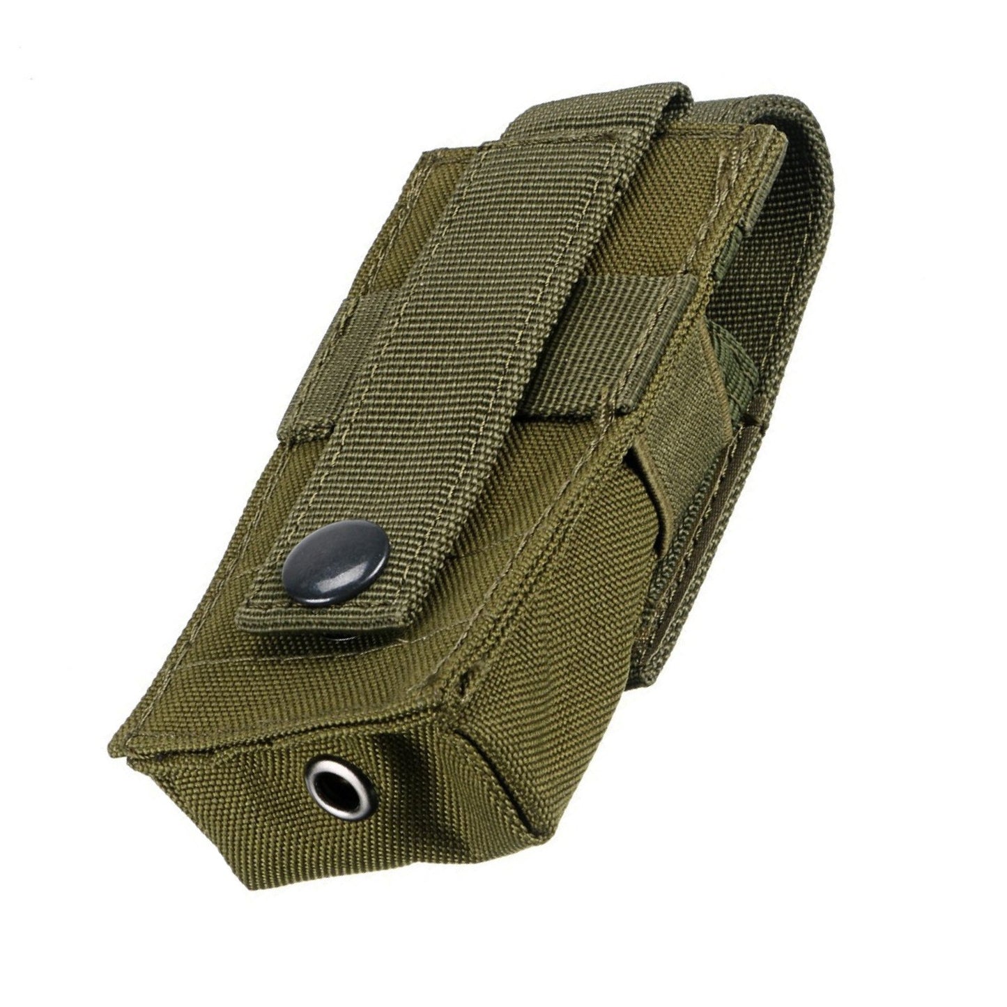 Green Tactical Molle Flashlight Holder Belt Holster Pouch Torch Carry Case