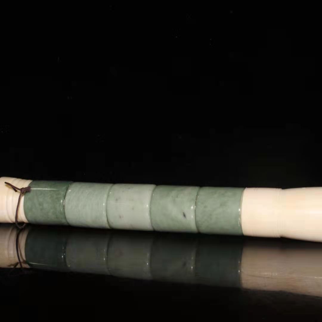 Collection Old Chinese Calligraphy Painting Inlaid Jades Large Brush/9