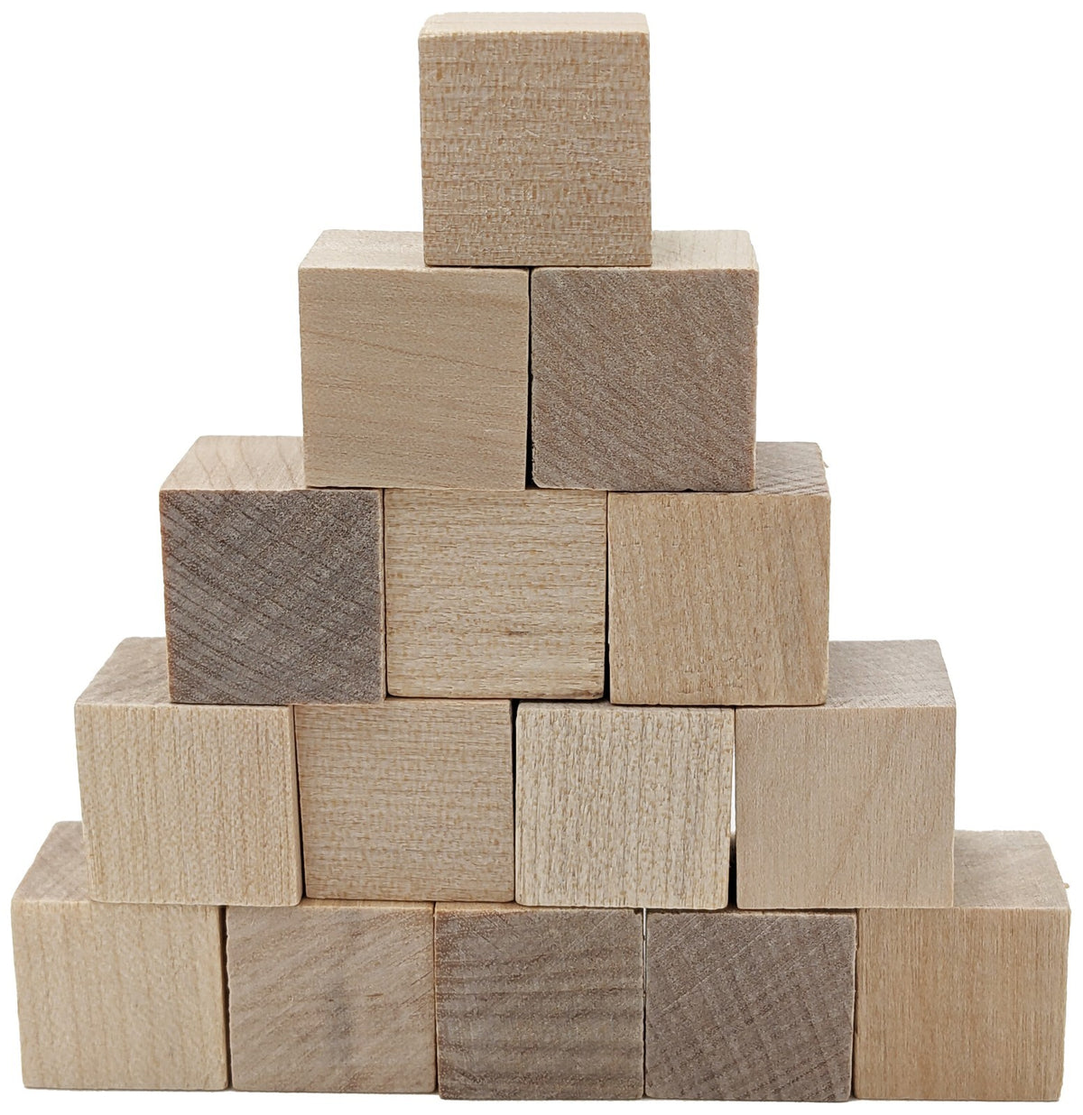 72 Pack ¾-inch (0.75") Wood Blocks, Mini Unfinished Wooden Cubes for Crafting