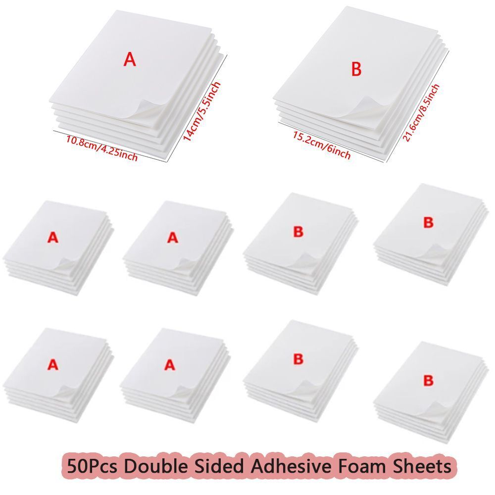 Scrapbooking Sticker 10-50Pcs Double Sided Adhesives Foam Sheets DIY Decorations