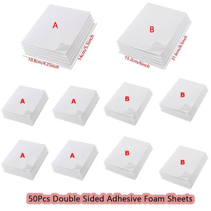 Scrapbooking Sticker 10-50Pcs Double Sided Adhesives Foam Sheets DIY Decorations