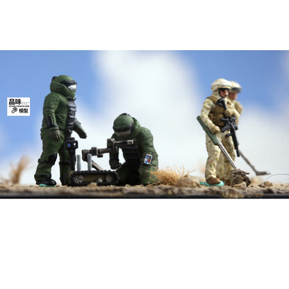 Homemade 1/72 U.S. Demining and Bomb Disposal Team Finished Colored Model-
