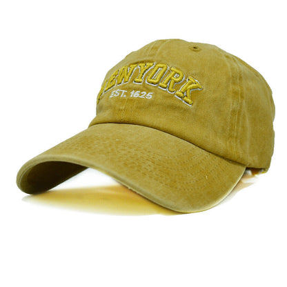 Mens Womens Washed Cotton Vintage NY Est.1625 Baseball Dad Cap Adjustable Hat
