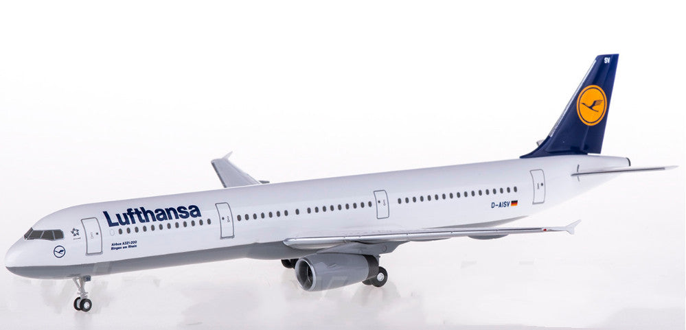 1:200 Hogan Lufthansa AIRBUS A321 Passenger Aircraft ABS Plastic Airplane Model