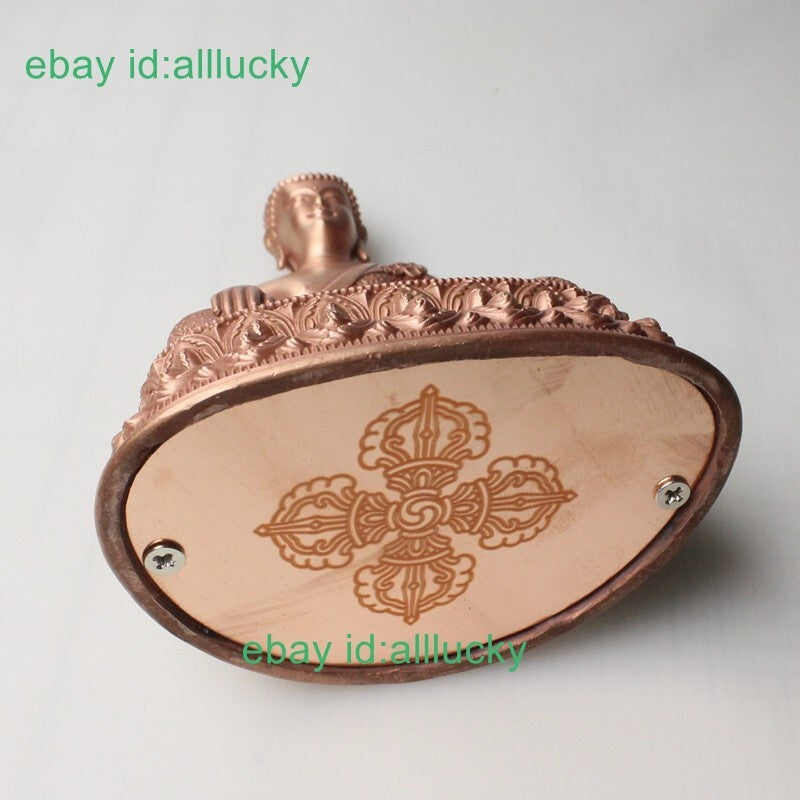 10cm Red Copper Carving Sakyamuni Buddha Statue Tibet