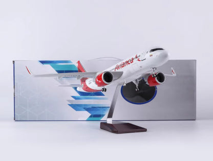 1:80 47CM Avianca AIRBUS A320neo Airplane Landing Gear Resin Aircraft Model