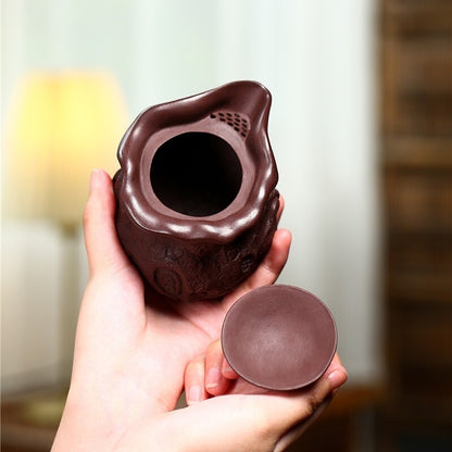 Handmade Tea Pot With Lid 14 Infuser Holes Original Ore Real Yixing Zisha Clay