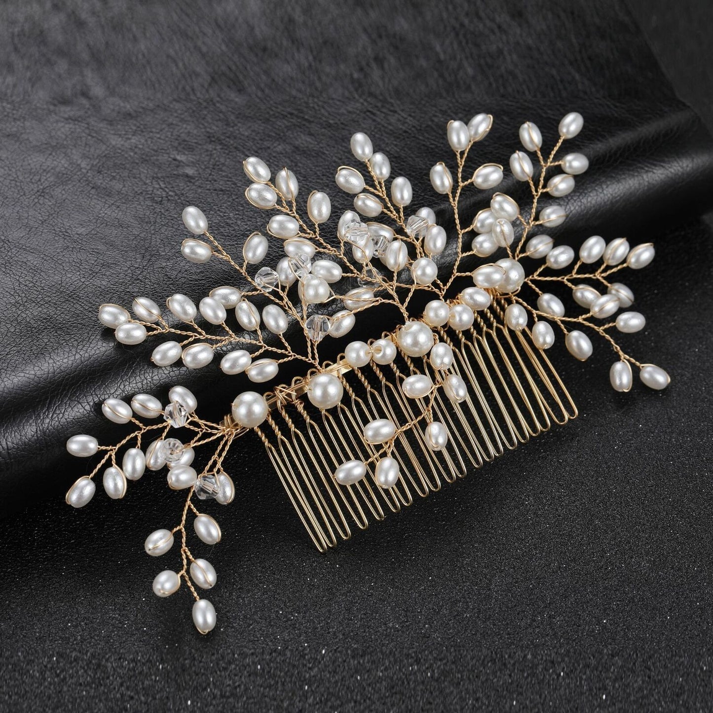 Women Hair Combs Korean Fashion Pearl Handmade Hairpins Clip DIY Styling Jewelry