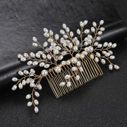 Women Hair Combs Korean Fashion Pearl Handmade Hairpins Clip DIY Styling Jewelry