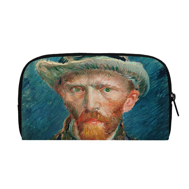 Oil Painting Sunflower Starry Night Wallet Women Purse Credit Card Phone Holders