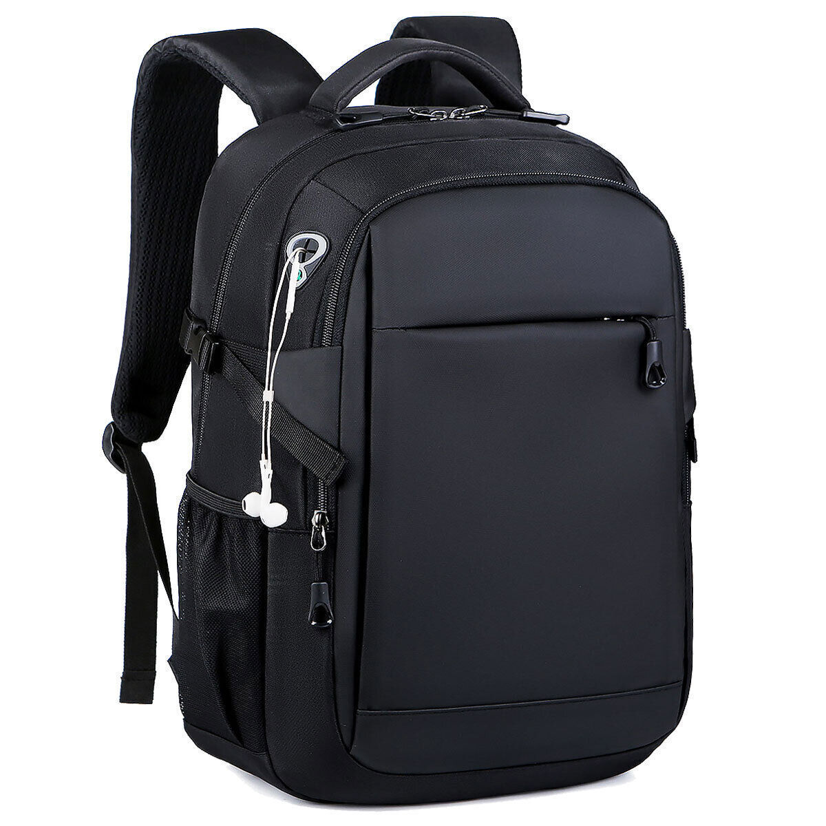 Men Women 15.6'' Backpack Bookbag School Travel Laptop Zip Bag USB Charging Port