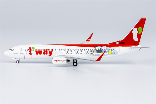 NG Models t'way Air for Boeing B737-800 HL8306 1:400 Aircraft Pre-built Model