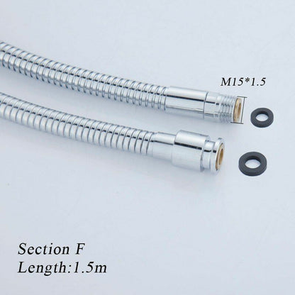 Stainless Steel Chrome Surface Pull Out Shower Pipes Kitchen Drain Faucets Hose